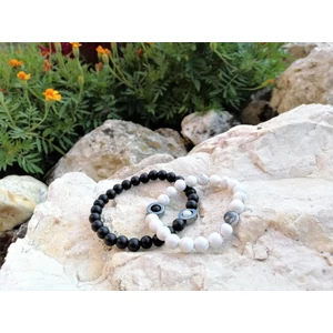 Kép 2/2 - Jin-Jang Howlit &amp; Ónix pároskarkötő_1