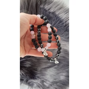 Kép 1/2 - "Szeretlek" medálkás szerelmi ásványkarkötőpár