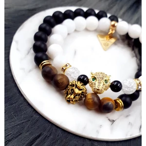 Kép 2/2 - LUXURY Oroszlán &amp; Leopárd pároskarkötő