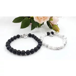 Kép 1/2 - "Szeretlek" medálkás szerelmi ásványkarkötőpár