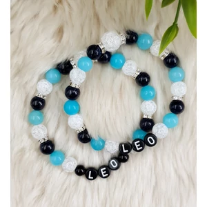 Kép 2/2 - Névvel ellátott ásványarkötő páros karkötő