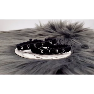 Kép 2/2 - Queen &amp; King szerelmi karkötőpár páros karkötő pároskarkötő közös ékszer 