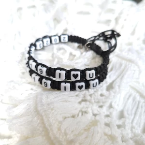 Kép 2/2 - Dátumos szerelmi fonott karkötőpár