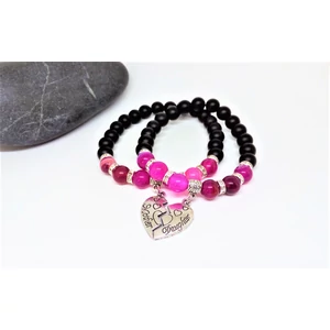 Kép 1/2 - Mother&amp;Daughter achát karkötőpár