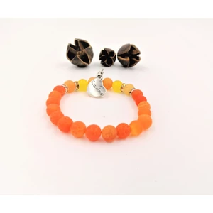 Kép 2/2 - "Grandma" medálos achát ásványkarkötő_1