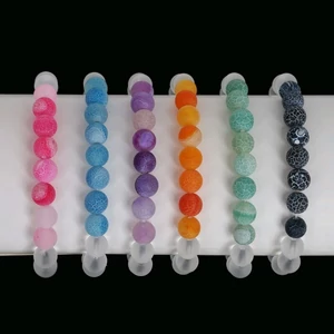 Kép 2/2 - Matt achát ásványkarkötő több színben_1