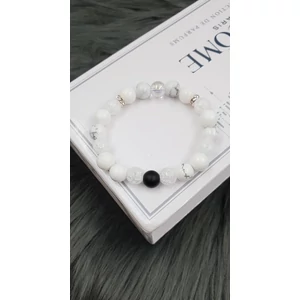 Kép 1/2 - Hegyikristály-Howlit ásványkarkötő