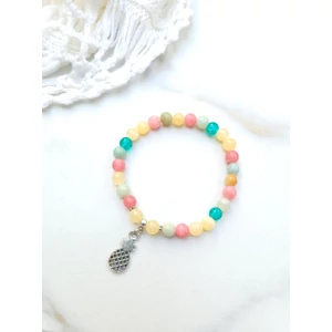 Kép 2/2 - Ananász medálos kristálykarkötő