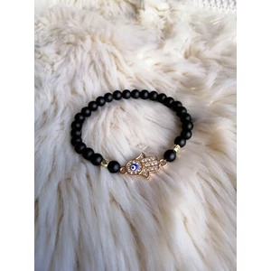 Kép 2/3 - LUXURY Hamsakéz medálos ásványkarkötő_1