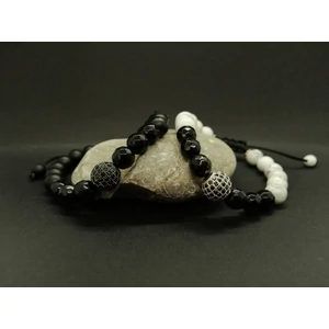 Kép 2/3 - LUXURY zsinóros ásványkarkötő "BLACK"_1