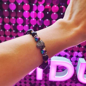 Kép 1/3 - Leopárdfej LUXURY ásványkarkötő