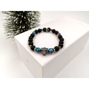 Kép 2/3 - Leopárdfej LUXURY ásványkarkötő_1