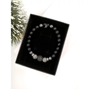 Kép 2/2 - Álomszép cirkon gömb LUXURY ásványkarkötő_1