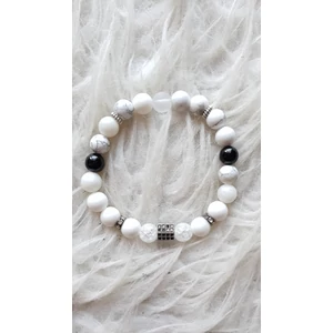 Kép 2/3 - Álomszép cirkon medálos LUXURY ásványkarkötő _1