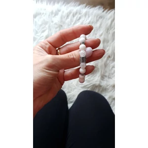 Kép 1/3 - Álomszép cirkon medalos LUXURY ásványkarkötő - howlit