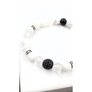 Kép 3/4 - Álomszép cirkon gömb LUXURY ásványkarkötő - hegyikristály_2