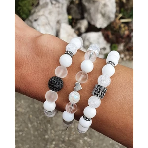 Kép 4/4 - Álomszép cirkon gömb LUXURY ásványkarkötő - hegyikristály_2_3