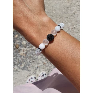 Kép 1/4 - Álomszép cirkon gömb LUXURY ásványkarkötő - hegyikristály