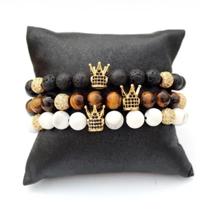 Kép 2/2 - Gyönyörű LUXURY ásványkarkötő "tigrisszem"_1