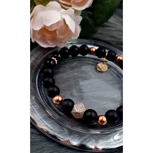 Kép 3/4 - Álomszép cirkon  LUXURY ásványkarkötő "rosegold"