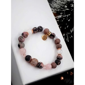 Kép 1/3 - Álomszép cirkon  LUXURY ásványkarkötő "leopárd jáspis"