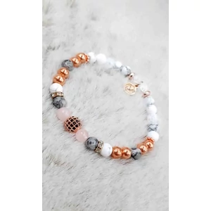 Kép 1/3 - Álomszép cirkon  LUXURY ásványkarkötő "zebrajáspis"