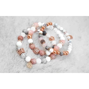 Kép 3/3 - Yvonne Design LUXURY korona medálos rosegold karkötő