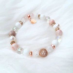 Kép 3/4 - Yvonne Design rosegold luxury ásványkarkötő