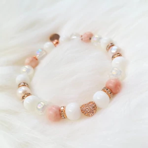 Kép 2/3 - ROSEGOLD szív luxury ásványkarkötő