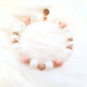 Kép 1/3 - ROSEGOLD szív luxury ásványkarkötő