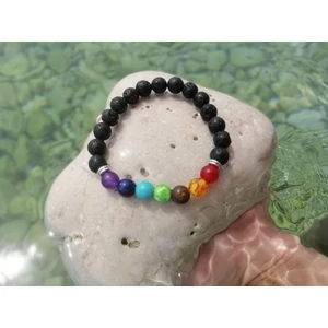 Kép 2/4 - 7 csakra karkötő lávakőből_1