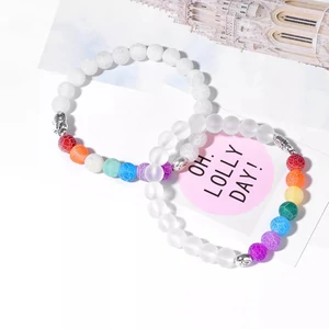 Kép 1/3 - 7 csakra karkötő szerencsehozó elefánt medállal