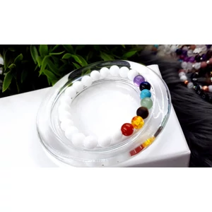 Kép 2/2 - Tejkvarc 7 csakra karkötő 