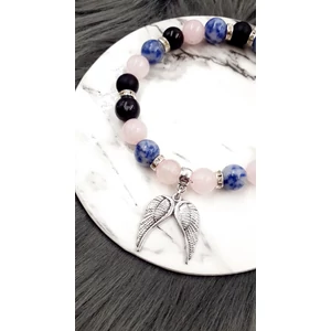 Kép 2/2 - "Nyugalom" karkötő dupla angyalszárny medállal_1