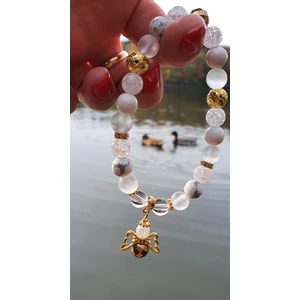 Kép 1/3 - "Arany angyal" kristálykarkötő