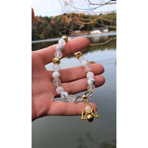 Kép 3/3 - Yvonne Design "Arany angyal" kristálykarkötő