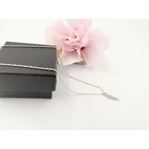 Kép 2/2 - Ezüstözött  nyaklánc  angyalszárny medállal_1