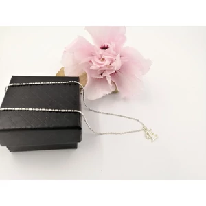 Kép 2/2 - Ezüstözött  nyaklánc  betű medállal_1