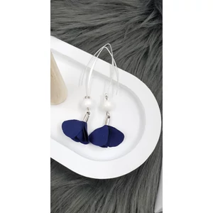 Kép 2/2 - "Kék virág" gyöngyös fülbevaló _1