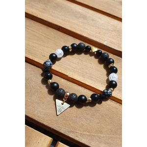 Kép 1/3 - Yvonne Design lávakő  ásványkarkötő