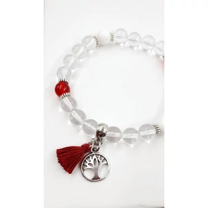 Kép 2/2 - Hegyikristály ásványkarkötő életfa medállal