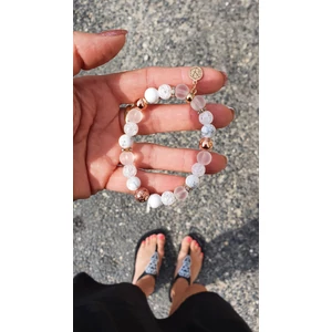 Kép 3/3 - Yvonne Design "rosegold" ásványkarkötő páros karkötő páros karkötő ékszer ásványos