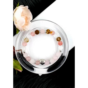 Kép 3/3 - Kutya szivecske tappancs medálkás ásványkarkötő