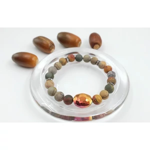 Kép 2/4 - Őszi hangulatú ásványkarkötő