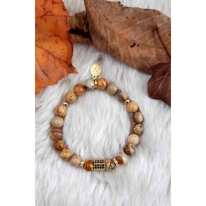 Kép 1/2 - LUXURY ásványkarkötő képjáspis ásványból