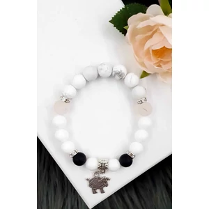 Kép 1/2 - Bari-bari bárány medálos ásványkarkötő 