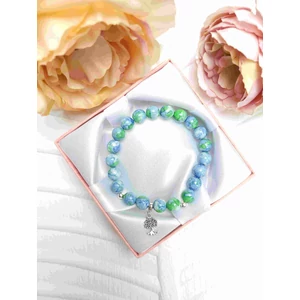 Kép 1/2 - Életfa medálos kalcedon karkötő