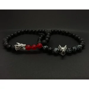 Kép 3/4 - Trónok harca ásványkarkötő "farkas"_2