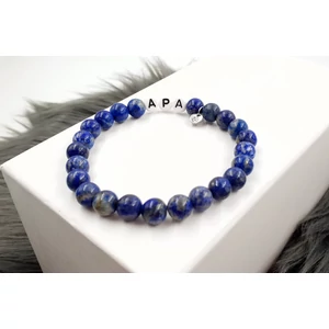 Kép 2/3 - Lápiszlazuri ásványkarkötő "APA" felirattal_1