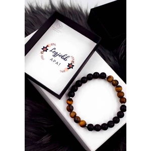 Kép 1/3 - "Legjobb Apa!" díszdobozos ásványkarkötő - matt tigirsszem